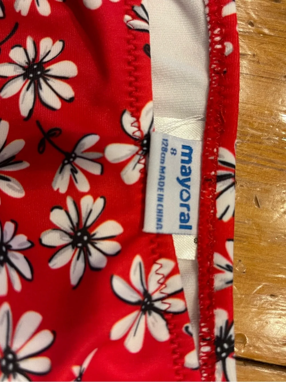 Mayoral Red Floral Print Swimwear
